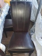Eethoek met tafel en 6 skai leren stoelen, Huis en Inrichting, Complete eetkamers, Ophalen, Gebruikt, 4 tot 6 stoelen