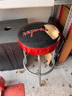 Fender barkruk - rood/zwart, Ophalen, Gebruikt, Metaal, Eén