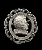 Zilveren  Broche  Mozart, Verzenden, Zilver, Broche