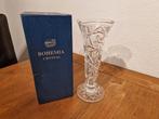 vintage kristallen vaas merk bohemia in doos, Ophalen of Verzenden