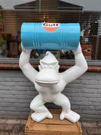 Witte Gorilla met Gulf Vat - Decoratief Beeld, Ophalen, Reclamebord, ., Zo goed als nieuw