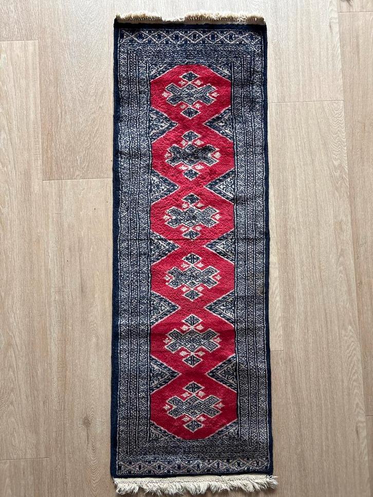 Handgemaakt bouchara- 133x47 cm, Huis en Inrichting, Stoffering | Tapijten en Kleden, Gebruikt, Minder dan 50 cm, 100 tot 150 cm