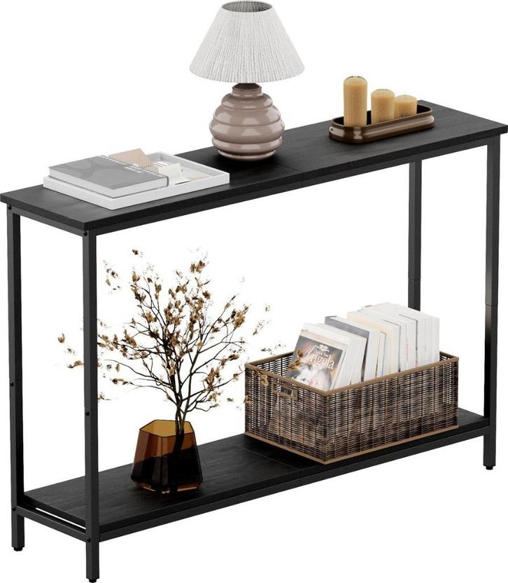 Sidetable - Wandtafel - Haltafel - 120x20x75cm-Zwart, Huis en Inrichting, Tafels | Sidetables, Nieuw, 25 tot 50 cm, 100 tot 150 cm