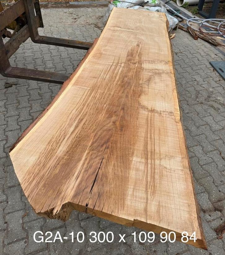 Eettafel eiken, tuintafel blad, boomrand, schaaldeel, Tuin en Terras, Tuintafels, Nieuw, Rechthoekig, Hout, Ophalen of Verzenden