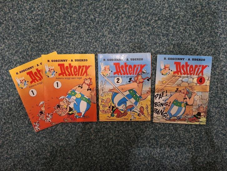 Asterix Mini-Stripboekjes (nrs. 1, 2 & 4), Boeken, Stripboeken, Gelezen, Meerdere stripboeken, Ophalen of Verzenden