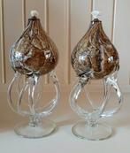 Glazen Olielampjes Set, Huis en Inrichting, Woonaccessoires | Kandelaars en Kaarsen, Overige materialen, Bruin, Ophalen of Verzenden