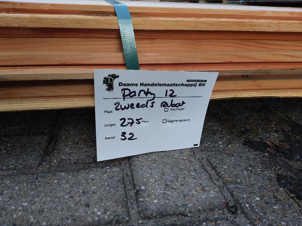 Douglas zweeds rabat B-keus € 1,80, Ophalen, Nieuw, 250 cm of meer, Planken