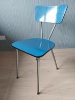 VINTAGE! 3x retro blauwe formica keukenstoelen, Ophalen