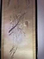 Antiek Japans scroll schilderij van zijde, Ophalen