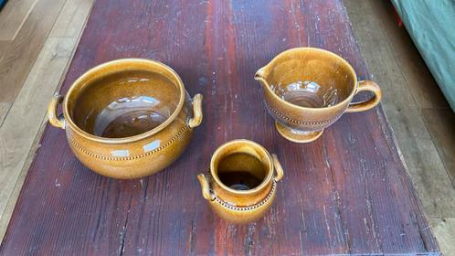 Old Hoganas potten en kan bruin, Antiek en Kunst, Antiek | Keramiek en Aardewerk, Ophalen of Verzenden