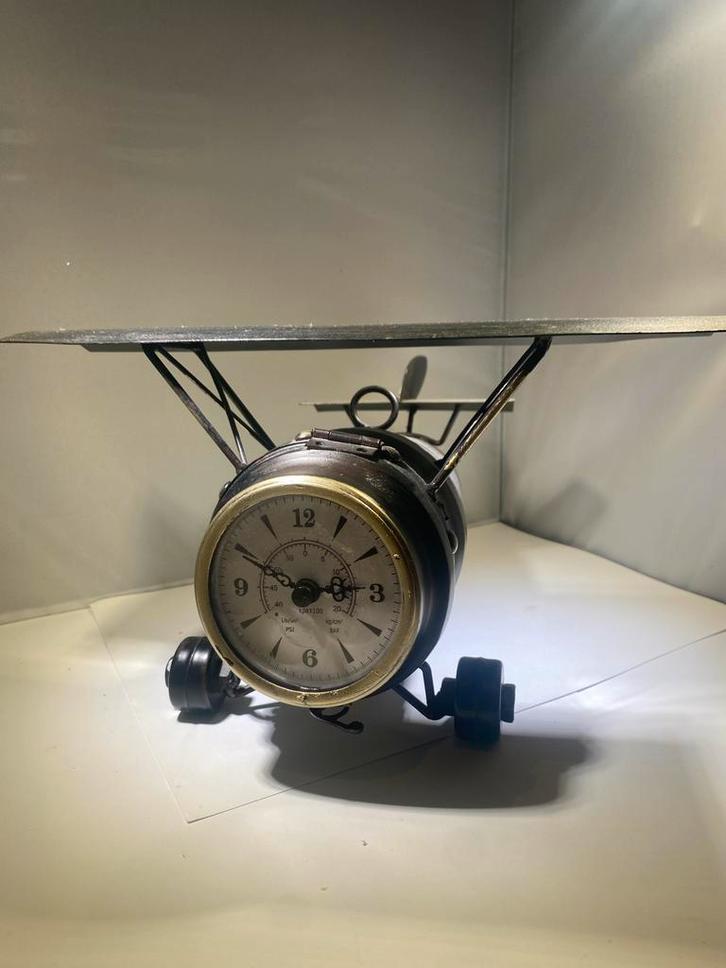 Vintage Vliegtuig Tafelklok - Analoog, Huis en Inrichting, Woonaccessoires | Klokken, Gebruikt, Wekker of Tafelklok, Analoog, Ophalen of Verzenden