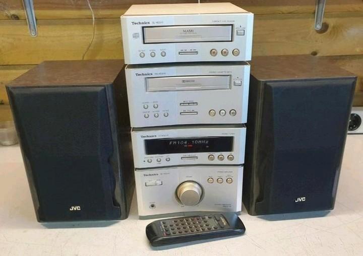 Technics set hd-310 + jvc 3weg speakers + bluetooth, Audio, Tv en Foto, Stereo-sets, Cassettedeck, Cd-speler, Speakers, JVC, Ophalen of Verzenden