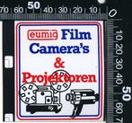 Sticker: Eumig - Film Cameras en Projektoren (Klein), Ophalen of Verzenden, Zo goed als nieuw, Bedrijf of Vereniging