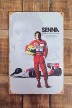 Ayrton Senna Formule 1 auto reclamebord van metaal wandbord, Verzamelen, Ophalen of Verzenden, Nieuw, Formule 1