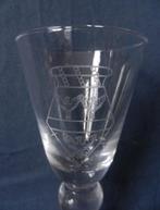 Bokaal / Wijnglas wapen en tekst Oud Poelgeest Oegstgeest, Antiek en Kunst, Antiek | Glas en Kristal, Ophalen of Verzenden