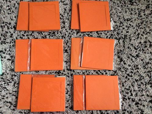 6 pakjes Oranje envelop en kaarten  💥14x14 cm💥2x 60 stuks, Hobby en Vrije tijd, Kaarten | Zelf maken, Nieuw, Blanco kaart of Basiskaart