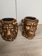 Bloempot, kop, leeuw en aap, samen €20,00, Huis en Inrichting, Woonaccessoires | Overige, Ophalen