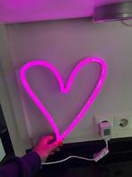 Neon roze hartjes lamp, Huis en Inrichting, Zo goed als nieuw, Ophalen