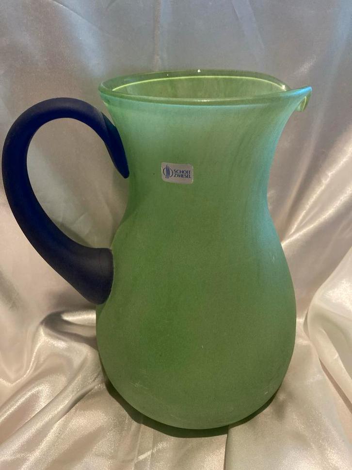 Schott Zwiesel Kan - Mat Groen & Blauw - Als Nieuw!, Antiek en Kunst, Antiek | Glas en Kristal, Ophalen of Verzenden
