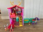 Hertenhuis, barbiehuis, poppenhuis Enchantimals, Ophalen, Zo goed als nieuw, Poppenhuis