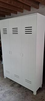 Te koop Witte Lockerkast 3 deurs., Huis en Inrichting, Ophalen, 150 tot 200 cm, Met hangruimte, Zo goed als nieuw