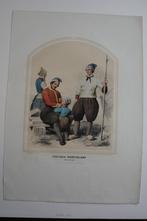 MARKEN KLEDERDRACHTEN Bing en Ueberfeldt Litho 1850-1857 C14, Antiek en Kunst, Kunst | Litho's en Zeefdrukken, Ophalen of Verzenden