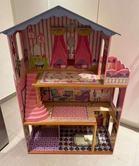 Poppenhuis voor Barbie kidkraft, Kinderen en Baby's, Speelgoed | Poppenhuizen, Zo goed als nieuw, Poppenhuis, Ophalen of Verzenden
