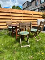 IKEA Askholmen Tafel + 4 Stoelen + 4 Tuinkussen, Ophalen, 4 zitplaatsen, Gebruikt, Tuinset