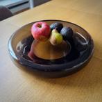 Vintage Scandinavische Amber Glas Schaal, Ophalen