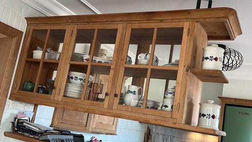 Eiken wand en hang kast voor keuken., Antiek en Kunst, Antiek | Meubels | Bedden, Verzenden
