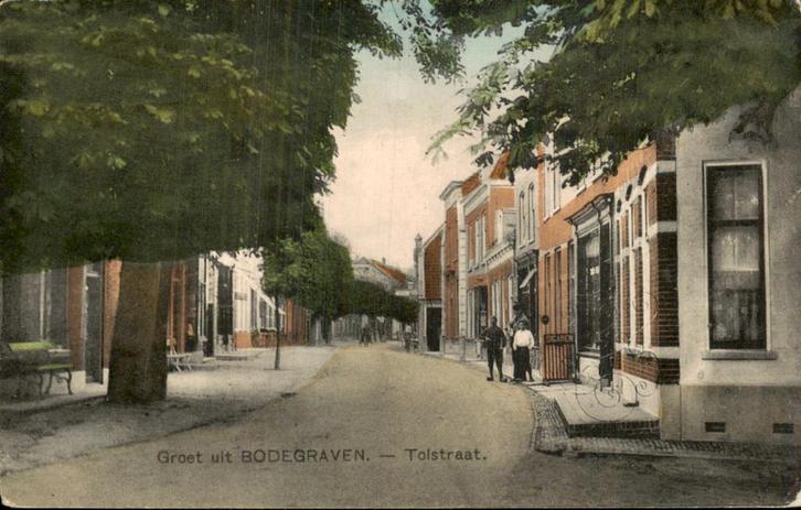 Bodegraven - Tolstraat, Verzamelen, Ansichtkaarten | Nederland, Gelopen, Zuid-Holland, Voor 1920, Ophalen of Verzenden