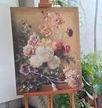 Textielprint in frame Stilleven met Bloemen 80x64, Ophalen, Zo goed als nieuw, Schilderij, 75 cm of meer