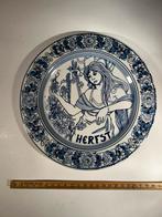 Delfts blauw bord - Herfst dame - 24cm, Ophalen