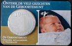 De Geboortemunt Amalia tientje 2004 in coincard, Koningin Beatrix, Zilver, Euro's, Ophalen of Verzenden