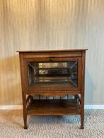 Prachtig kastje met blank glas in lood klepdeurtjes, Ophalen of Verzenden