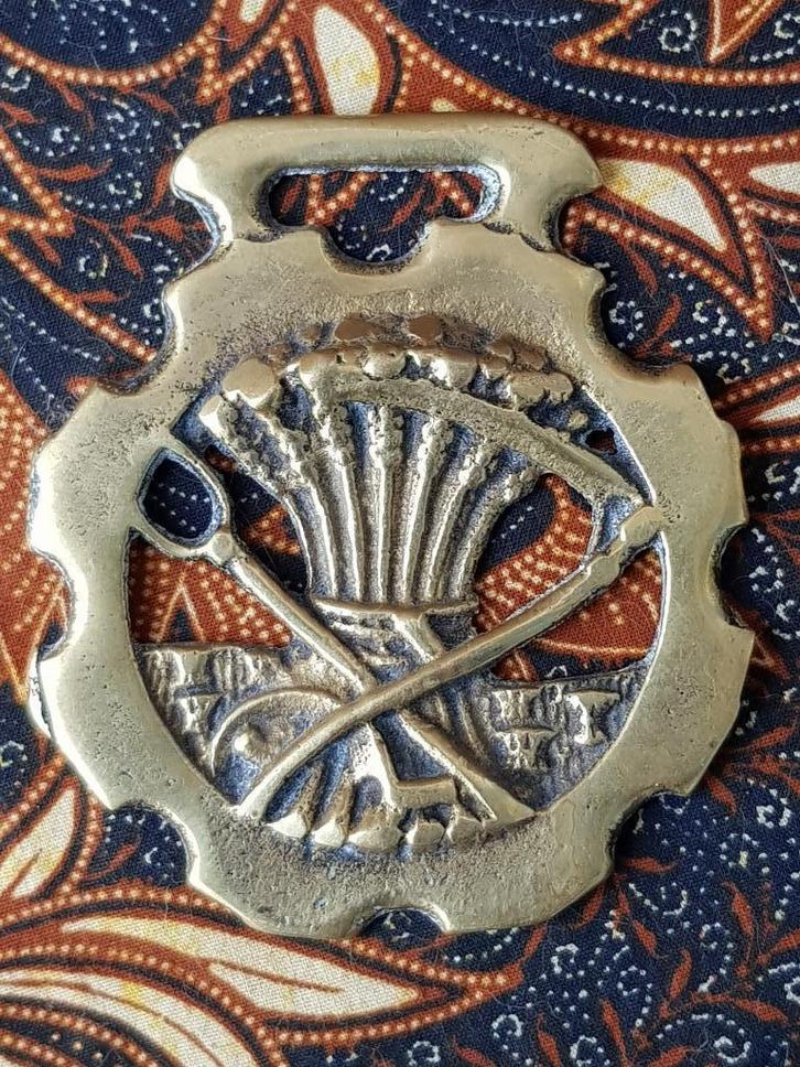 Mooi antiek korenschoof kleppermannetje uit Engeland 8,6 cm., Antiek en Kunst, Antiek | Koper en Brons, Koper, Ophalen of Verzenden