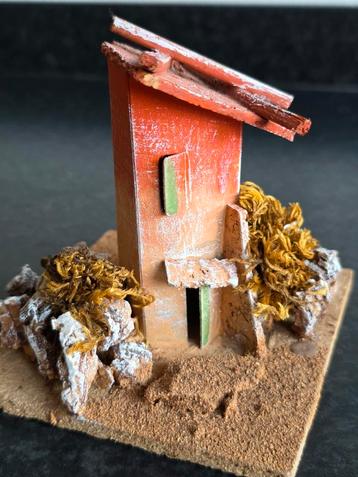 Oud Miniatuur handgemaakt Italiaans huisje retro vintage  beschikbaar voor biedingen