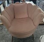 Unieke Schelpstoel - Roze Velvet, Ophalen, Zo goed als nieuw, Stof, 75 tot 100 cm