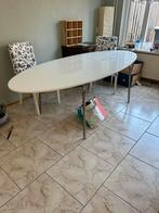 Retro Ovale eettafel wit hoogglans ikea, Huis en Inrichting, Tafels | Eettafels, Ophalen, Gebruikt, 200 cm of meer, Vijf personen of meer