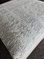 Poef hocker by-boo blauw vintage stof opruiming, Ophalen of Verzenden, Nieuw, Rond, Stof