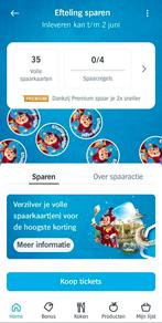 Volle spaarkaarten Efteling van Albert Heijn, Verzamelen, Ophalen of Verzenden, Albert Heijn