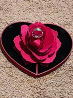 Lucardi silver ring with zirconia + heart box rose, size 17, Sieraden, Tassen en Uiterlijk, Ophalen of Verzenden, Zo goed als nieuw