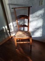 BIDSTOEL uit kerk -   EIKEN MET RIET, Antiek en Kunst, Antiek | Meubels | Stoelen en Banken, Ophalen