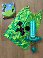 VERKLEED KLEDING Minecraft Creeper zwaard en cape, Ophalen of Verzenden, Zo goed als nieuw