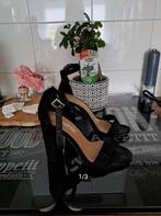Leuke zwarte schoentjes van Boohoo, Zo goed als nieuw, Boohoo, Zwart, Sandalen of Muiltjes