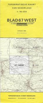 Pl1950 plattegrond west 67 terneuzen 1994, Boeken, Atlassen en Landkaarten, Nederland, Gelezen, Ophalen of Verzenden, Landkaart