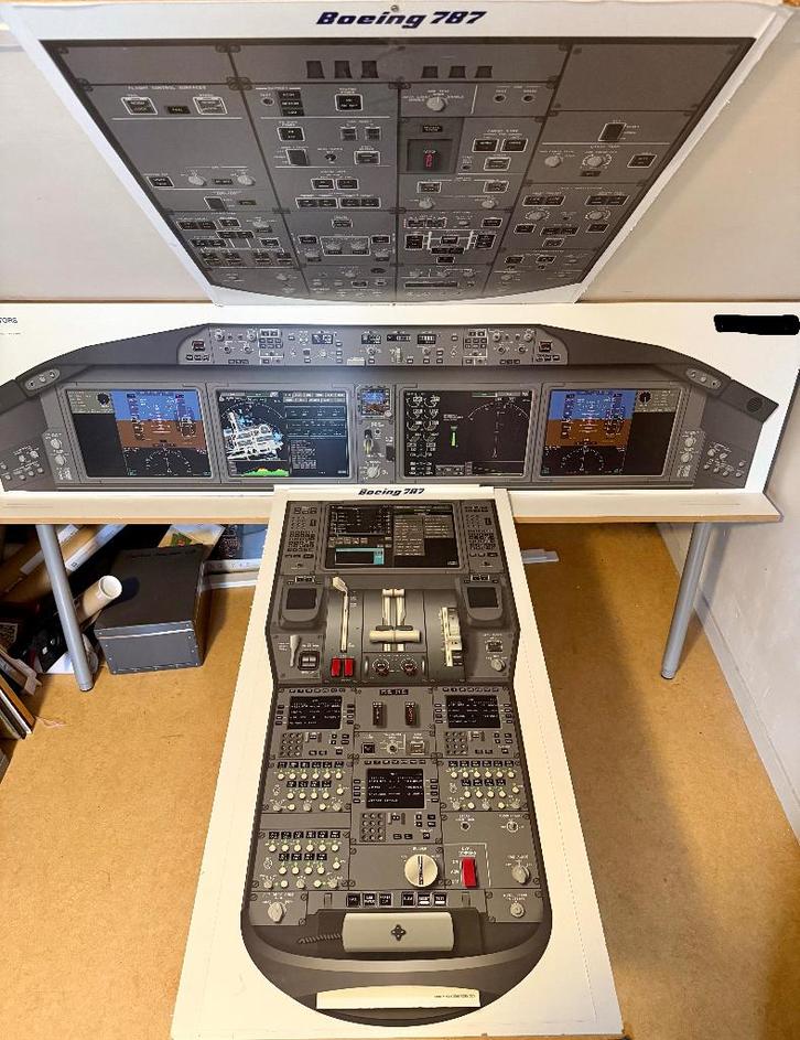 Papertiger, mock up cockpit B787/B777, ware grootte, Hobby en Vrije tijd, Kostuums, Theaterbenodigdheden en LARP, Zo goed als nieuw