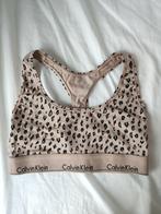 Calvin Klein unlined bralette bh beige zwart M, Ophalen of Verzenden, Calvin Klein, BH