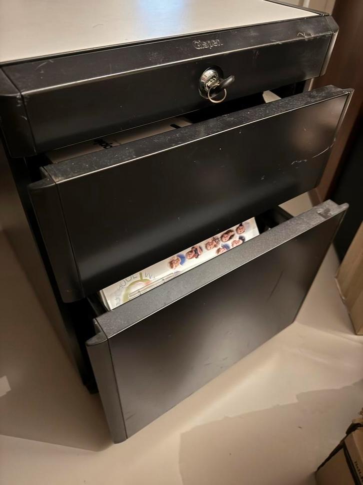 Gratis Gispen design Ladeblok op Wielen, Huis en Inrichting, Kasten | Roldeurkasten en Archiefkasten, Gebruikt, Minder dan 100 cm