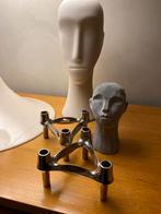 2x Vintage BMF Nagel Kandelaar, Gebruikt, Ophalen of Verzenden, Metaal, Kandelaar